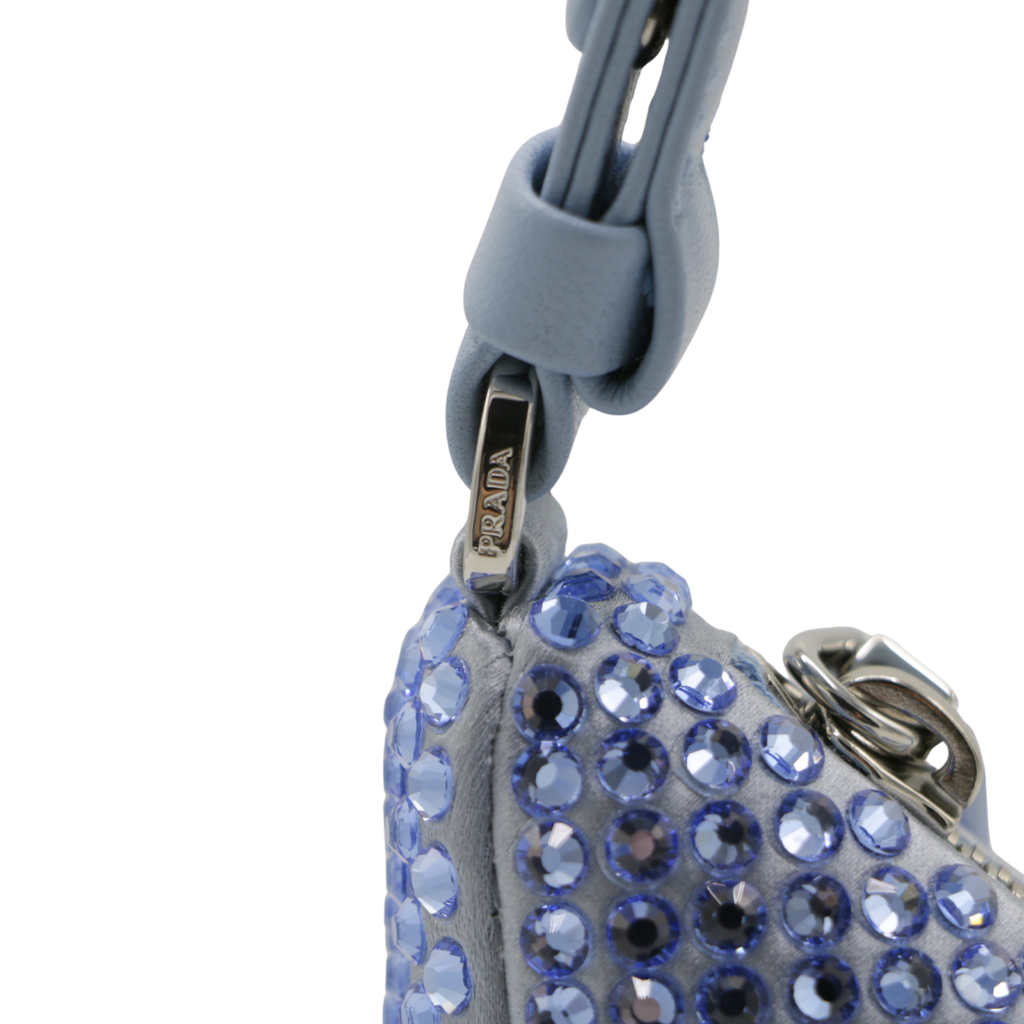 Prada Triangle Crystal Mini bag Blue