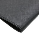 Prada Saffiano Triangle Logo Bifold Black Wallet