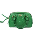 Gucci GG Matelassé Vibrant Green Leather Top Handle 702251
