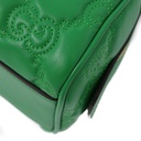 Gucci GG Matelassé Vibrant Green Leather Top Handle 702251