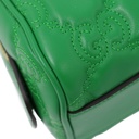Gucci GG Matelassé Vibrant Green Leather Top Handle 702251