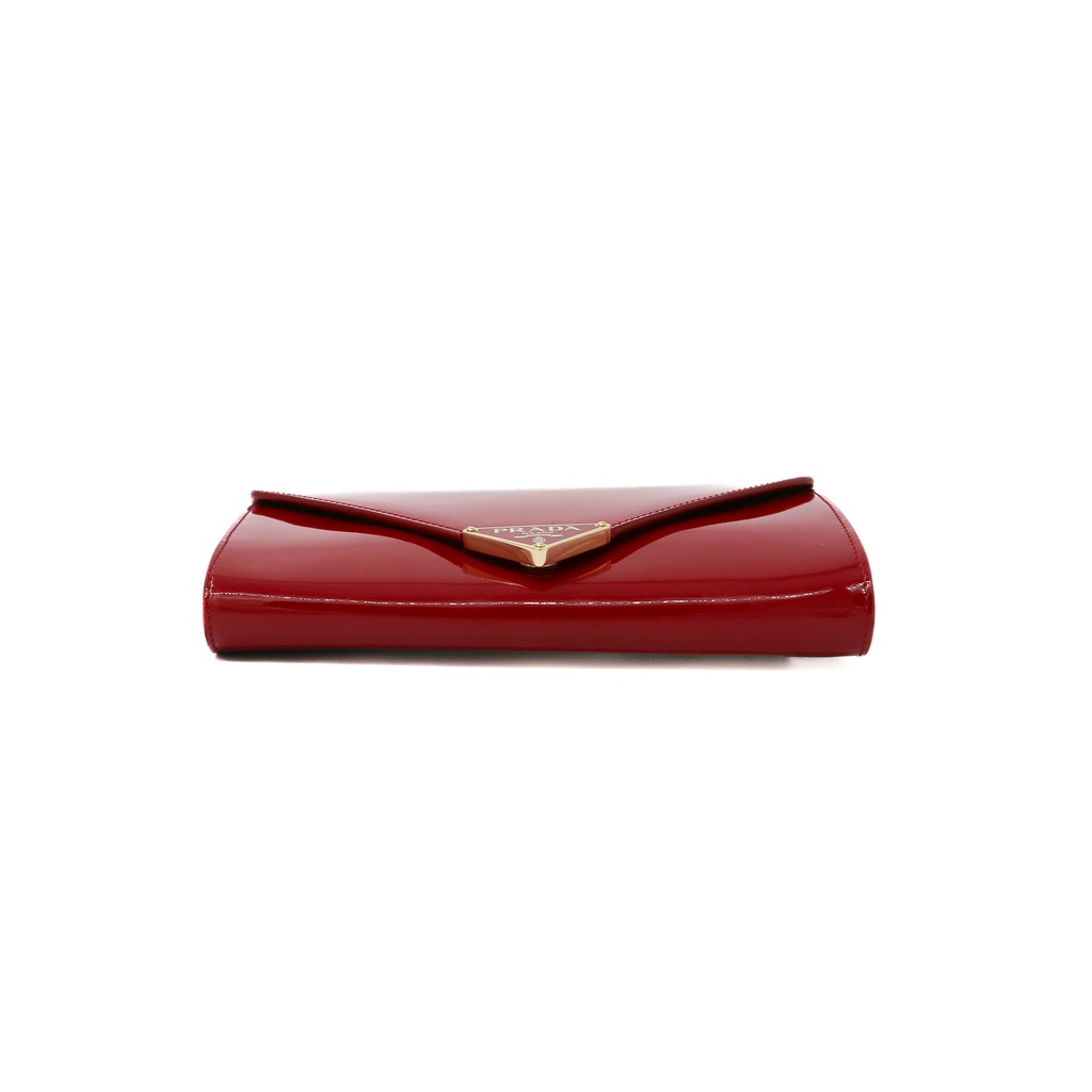 Prada Mini patent leather bag with Gold Chain