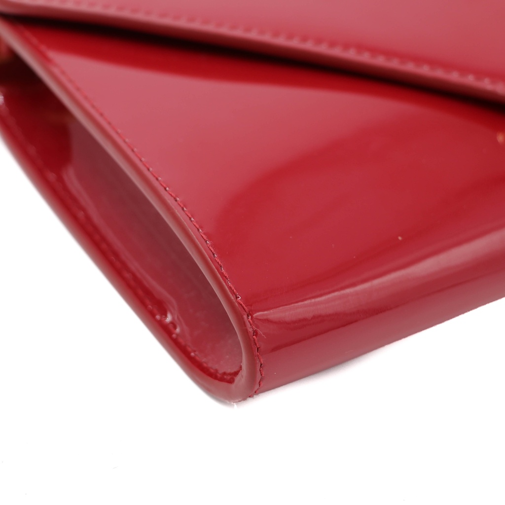 Prada Mini patent leather bag with Gold Chain