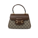 Gucci Horsebit 1955 Mini Top Handle Bag Beige Ebony 703848