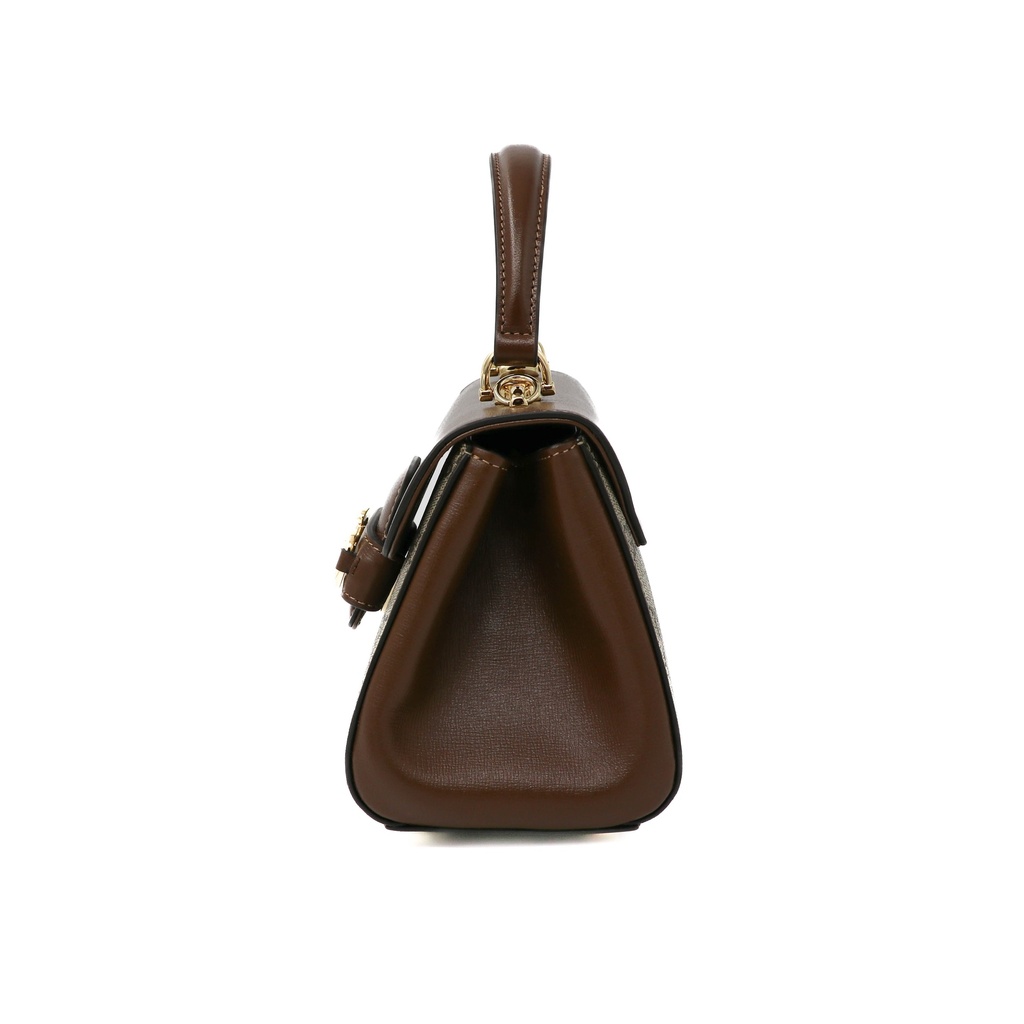Gucci Horsebit 1955 Mini Top Handle Bag Beige Ebony 703848