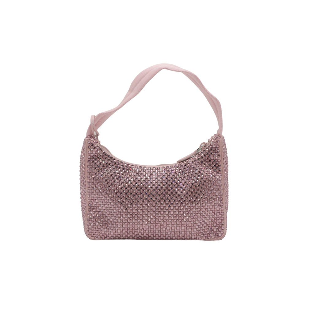 Prada Re-Edition 2000 Satin Crystal Mini Bag Pink