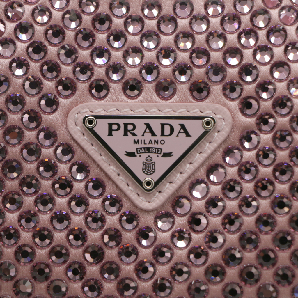 Prada Re-Edition 2000 Satin Crystal Mini Bag Pink