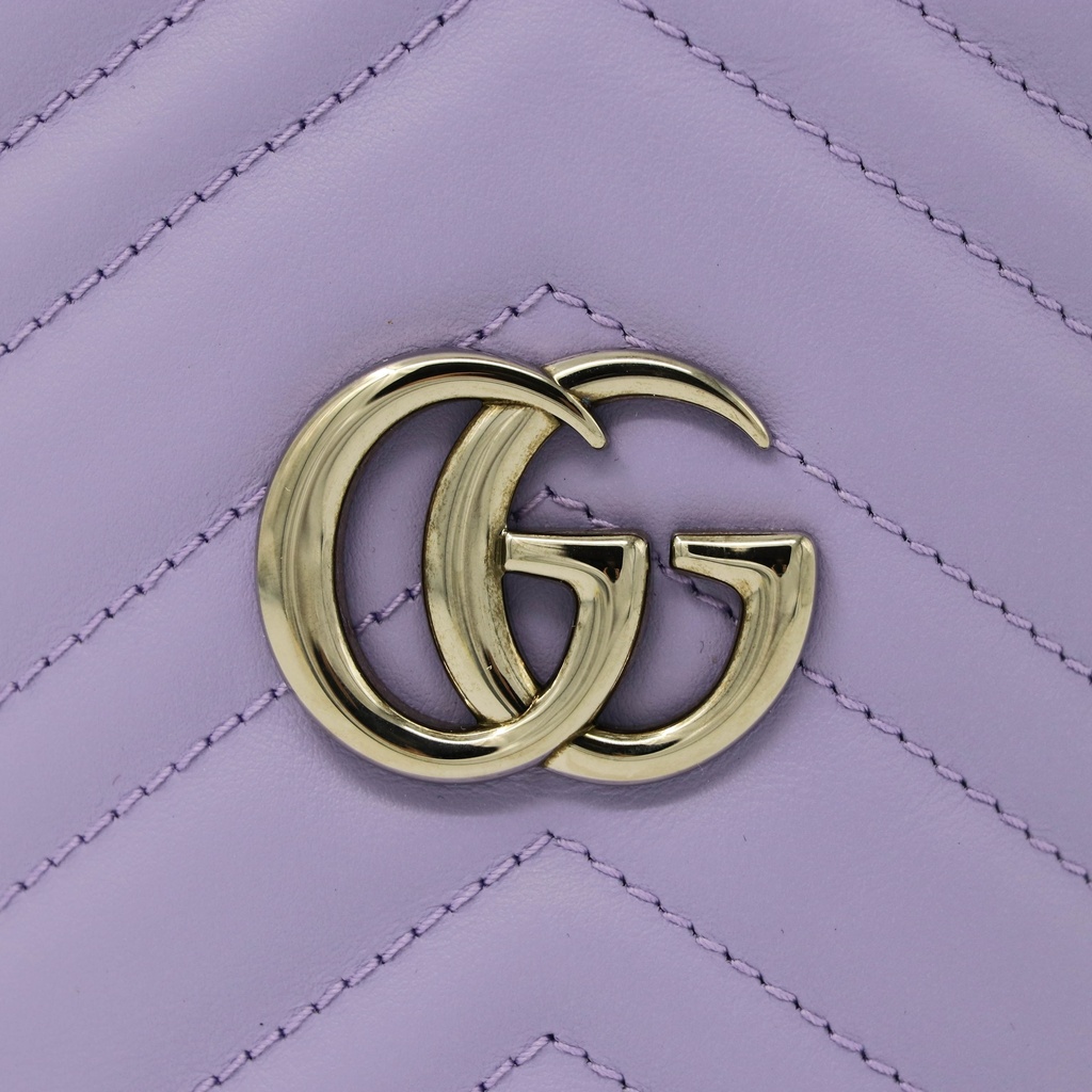 Gucci GG Marmont Small Bucket Bag Baby Purple 575163
