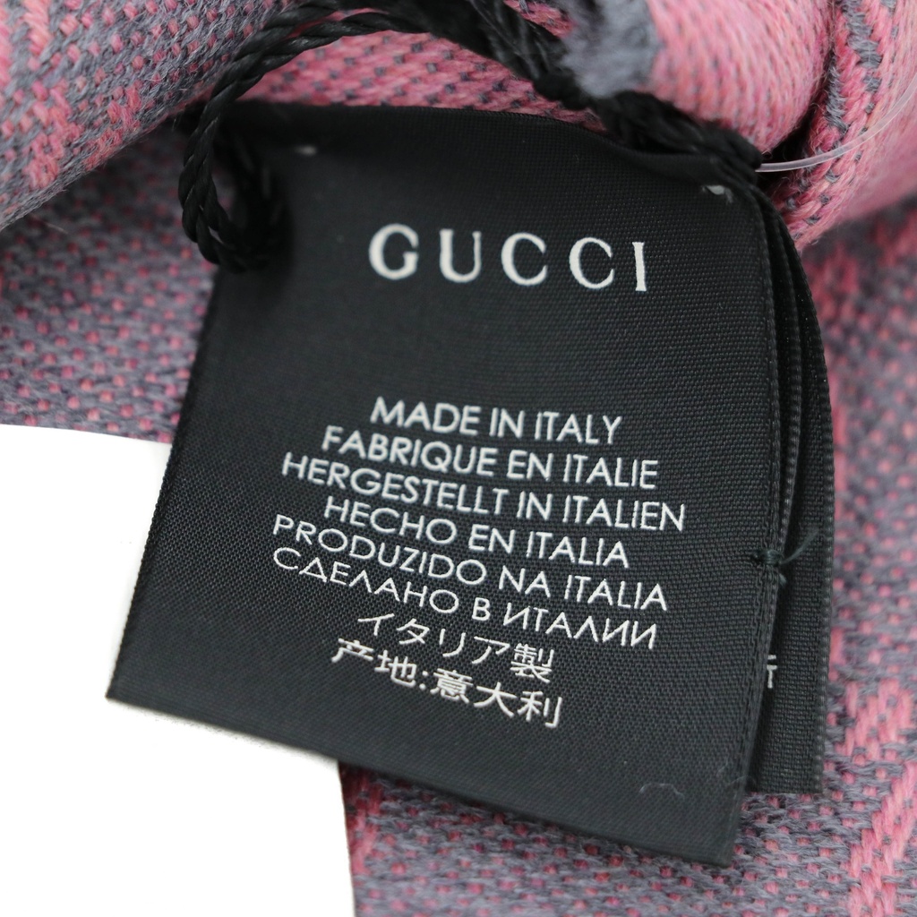 Gucci GG Wool Scarf Pink 133483