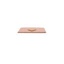 Prada Pink Saffiano Triangle Logo Card Holder