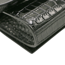 Yves Saint Laurent Kate Black Crocodile Embossed Leather Belt Bag