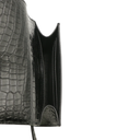 Yves Saint Laurent Kate Black Crocodile Embossed Leather Belt Bag