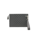 Gucci GG Supreme Grey trim medium pouch 768255