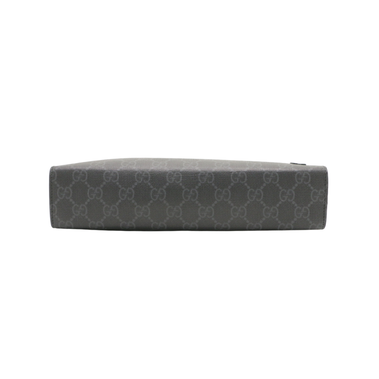 Gucci GG Supreme Grey trim medium pouch 768255