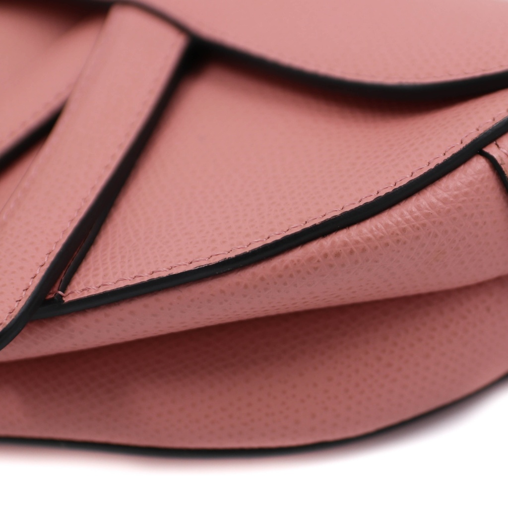 Christiano Dior Mini Pink Leather Saddle Bag
