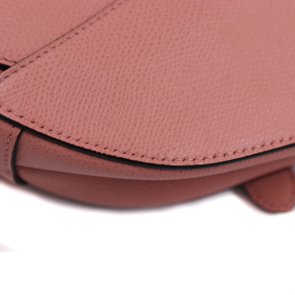 Christiano Dior Mini Pink Leather Saddle Bag