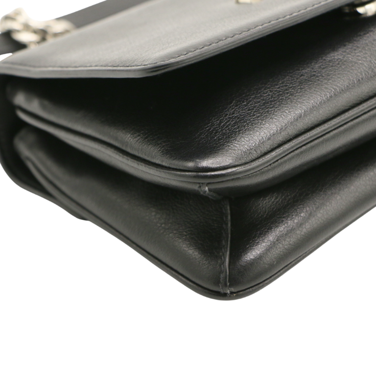 Prada Black Leather Diagramme Crossbody Bag