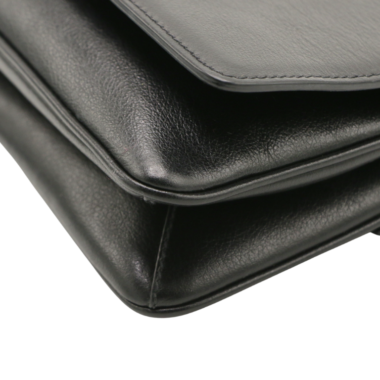 Prada Black Leather Diagramme Crossbody Bag