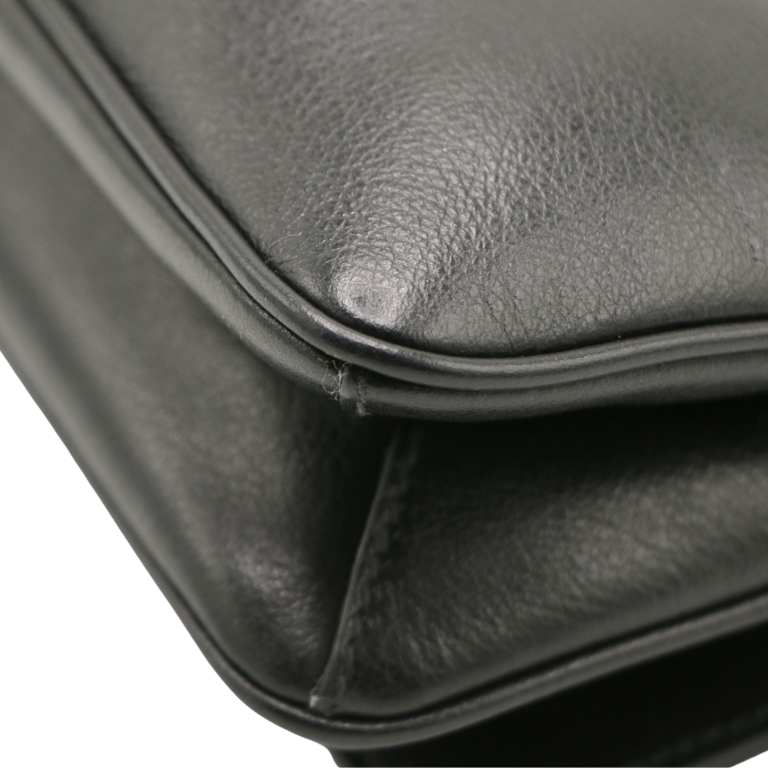 Prada Black Leather Diagramme Crossbody Bag