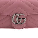 Gucci - 9848 GG Marmont MatelassÃ© Leather Super Mini Bag Pink 476433