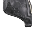 Gucci GG Embossed Leather Belt Bag Black