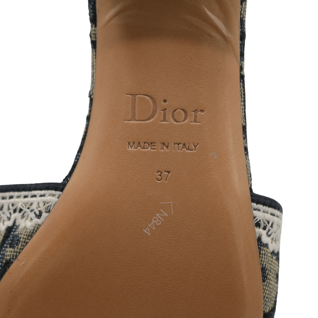 Christian Dior Dentelle Heeled Slide Size 37