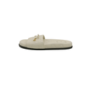 Christian Dior Cannage Slide White Quilted Cannage Lambskin Size 37