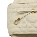 Christian Dior Cannage Slide White Quilted Cannage Lambskin Size 37