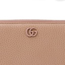 Gucci Bi-color GG Marmont zip around wallet Dusty Pink 456117