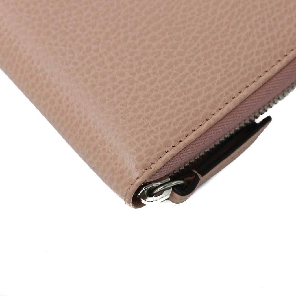 Gucci Bi-color GG Marmont zip around wallet Dusty Pink 456117
