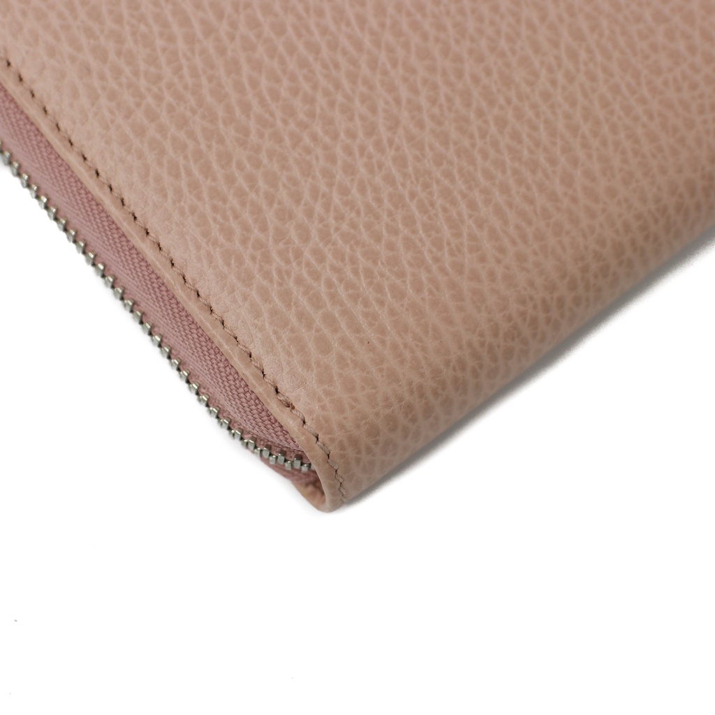 Gucci Bi-color GG Marmont zip around wallet Dusty Pink 456117