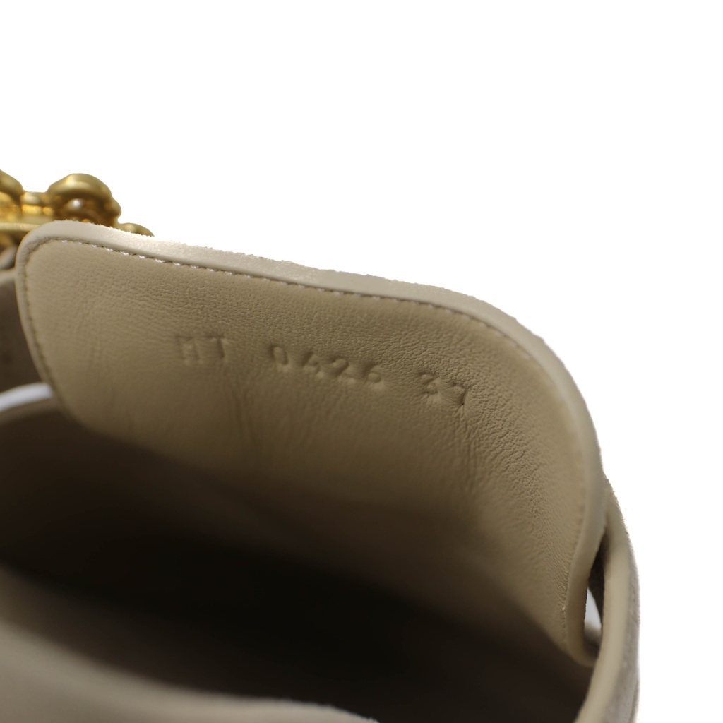 Christian Dior Médaillon Buckle Mule Trench Suede Calfskin Size 37