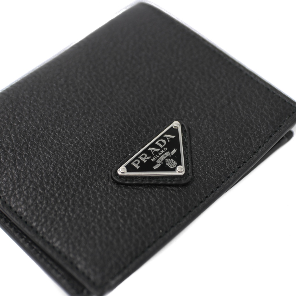Prada Black Leather Bifold Wallet