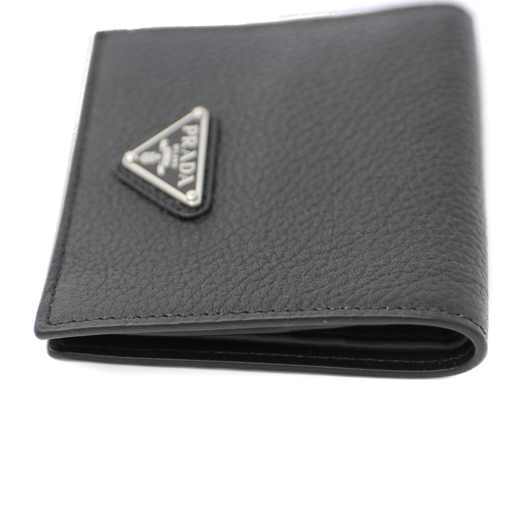 Prada Black Leather Bifold Wallet