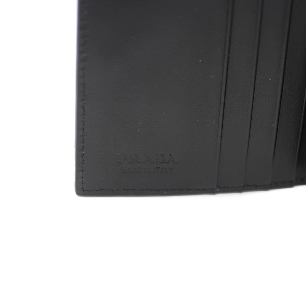 Prada Black Leather Bifold Wallet
