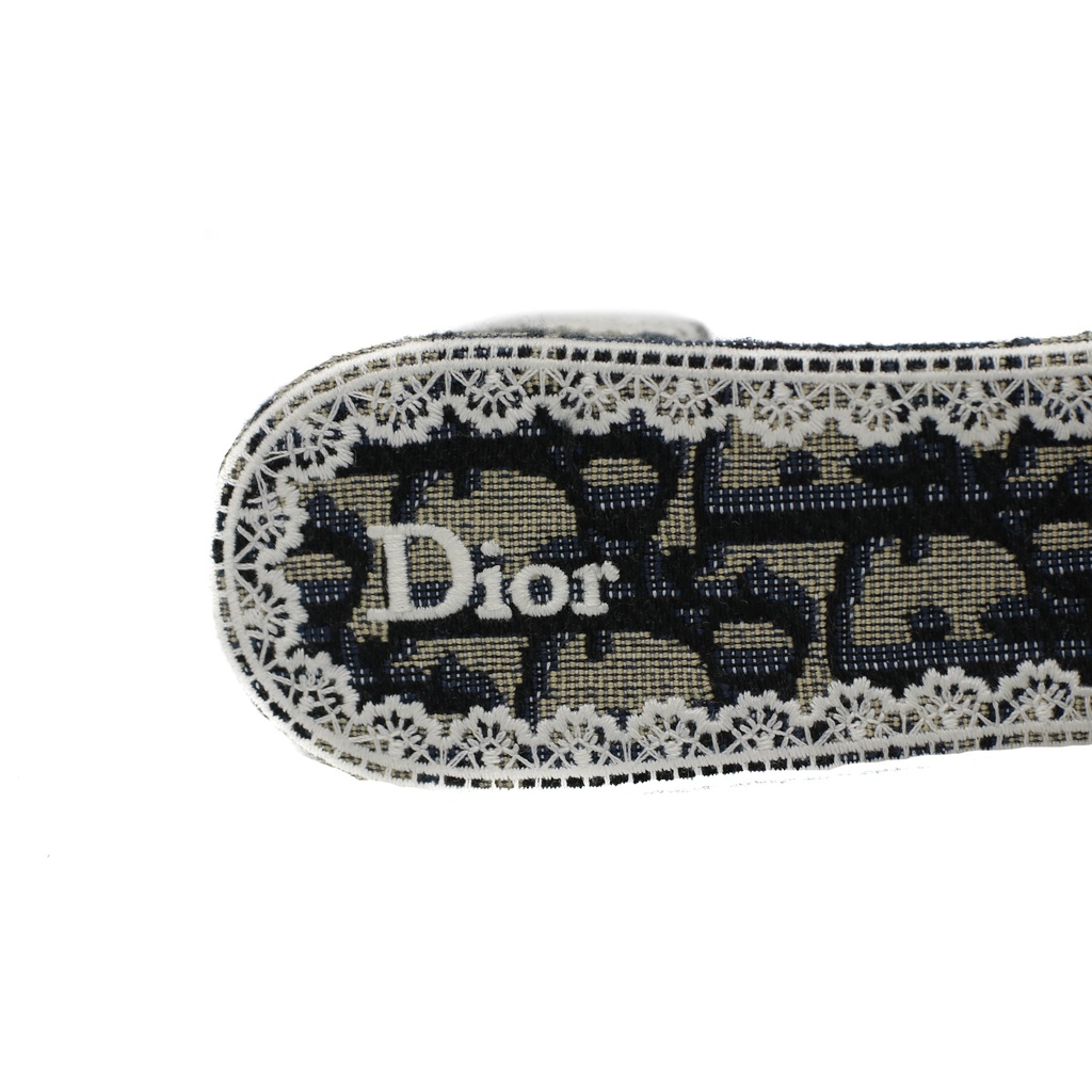 Christian Dior Dentelle Heeled Slide Size 37 1/2