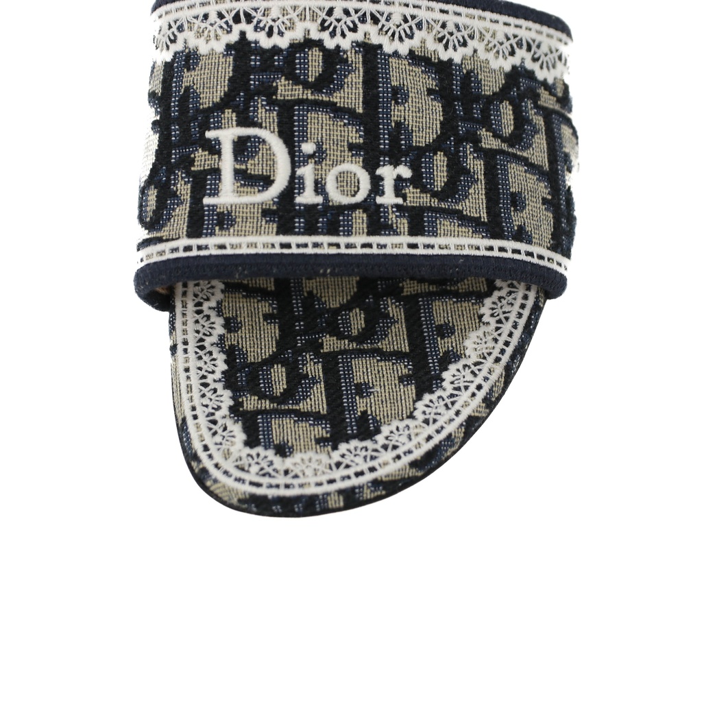 Christian Dior Dentelle Heeled Slide Size 37 1/2