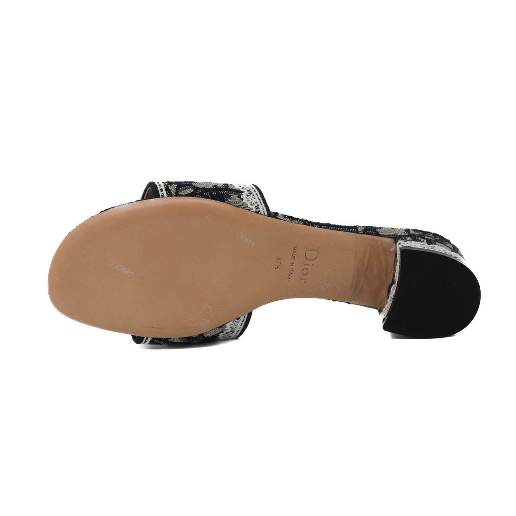 Christian Dior Dentelle Heeled Slide Size 37 1/2