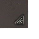 Prada Saffiano Triangle Logo Bifold Grey Wallet