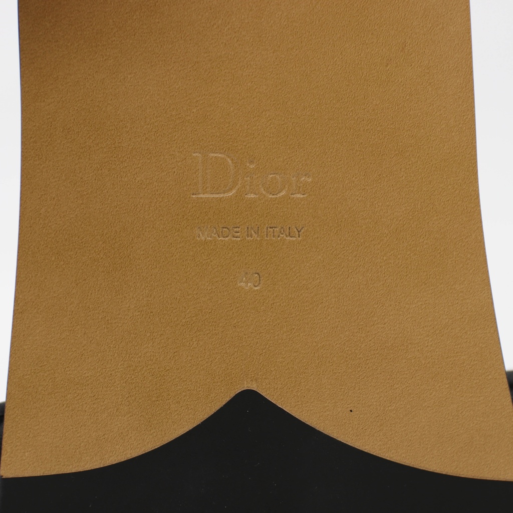 Christian Dior Cannage Slide Black Quilted Cannage Lambskin Size 40