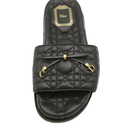 Christian Dior Cannage Slide Black Quilted Cannage Lambskin Size 36