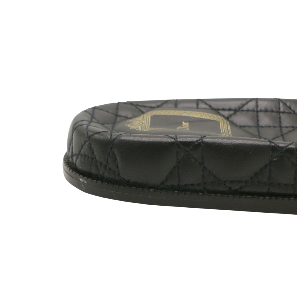 Christian Dior Cannage Slide Black Quilted Cannage Lambskin Size 36
