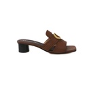Christian Dior 30 Montaigne Heeled Slide Brown In Size 36