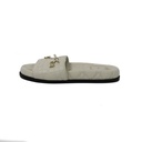 Christian Dior Cannage Slide White Quilted Cannage Lambskin Size 38