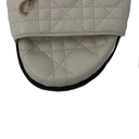 Christian Dior Cannage Slide White Quilted Cannage Lambskin Size 38