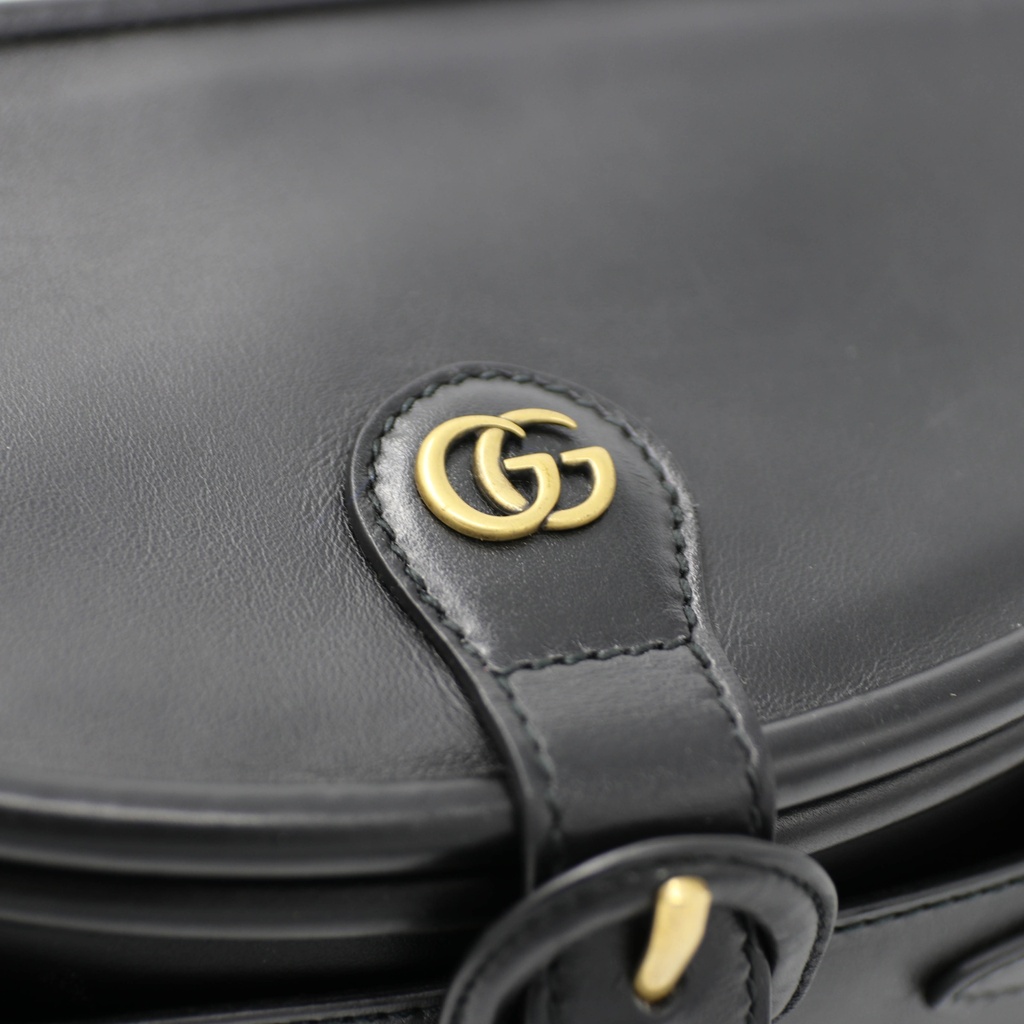 Gucci GG Logo Clasp Belt Bag Black
