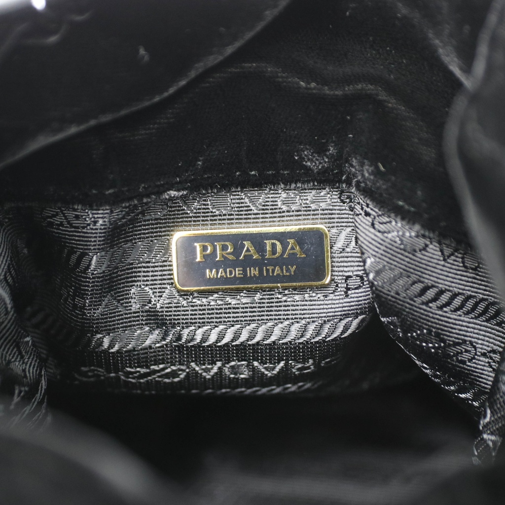 Prada Petit Sac Noir Mini Velvet Black