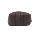 Gucci Dark Brown Pebbled Leather Cosmetic Pouch