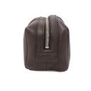 Gucci Dark Brown Pebbled Leather Cosmetic Pouch