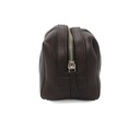 Gucci Dark Brown Pebbled Leather Cosmetic Pouch